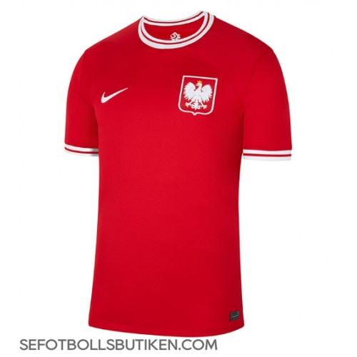 Polen Replika Borta matchkläder VM 2022 Korta ärmar
